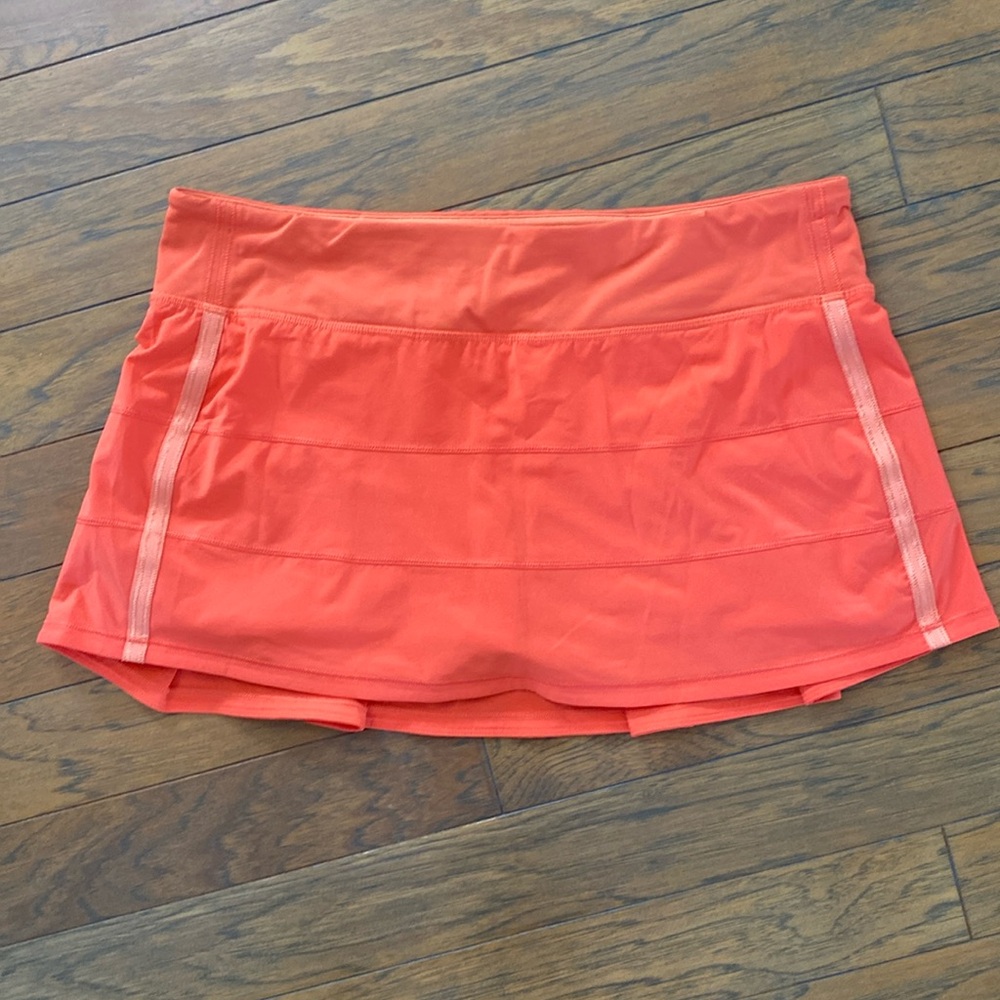 Lululemon Pace Rival Skort, Size 10, Orange